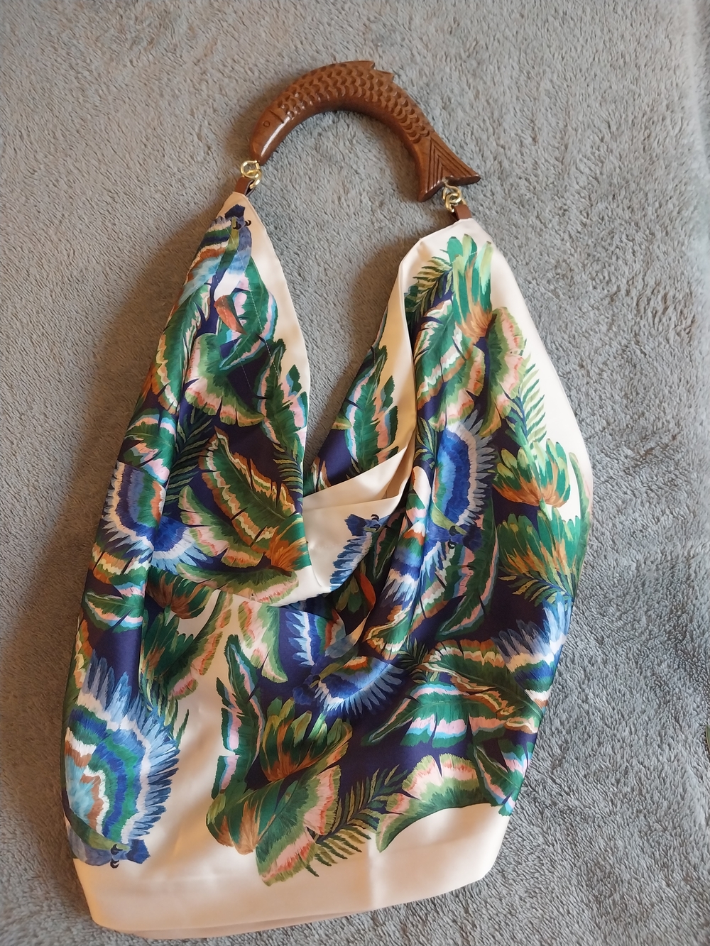 Farm Rio Medium Satin Bandana Purse